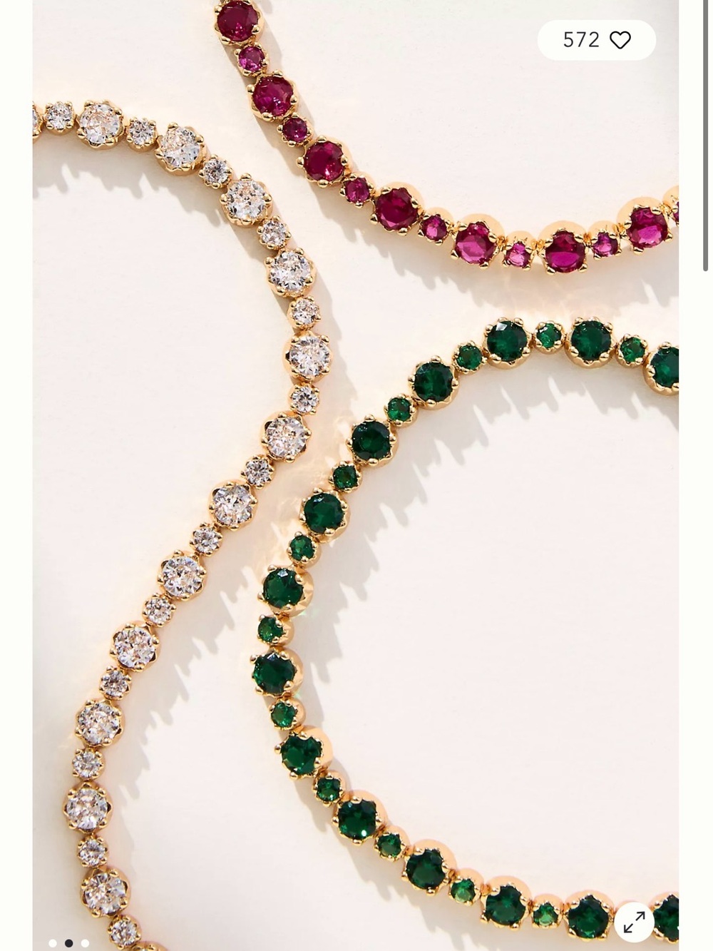 Anthropologie Stone Tennis Bracelet
